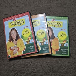 Signing Time ASL DVD 3 pack series, Volume 1 - 3 Ages 0-5 My First Signs